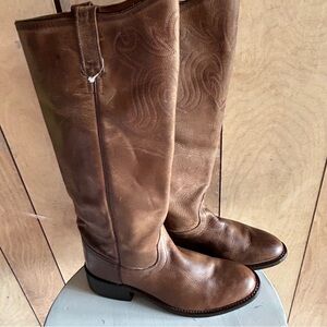 Old West Women's Riding Boot Round Toe Womans Brown  Lb1624 sz 6.5